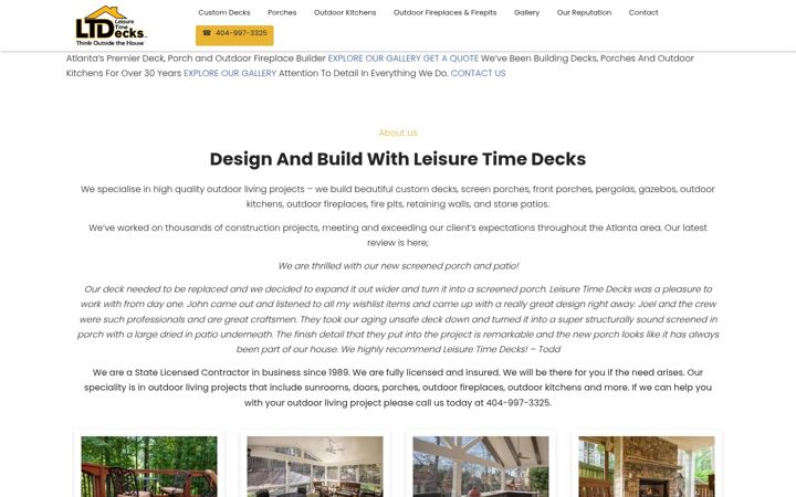 Screenshot of ltdecks.com