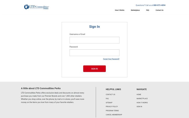 Screenshot of ltdperks.com