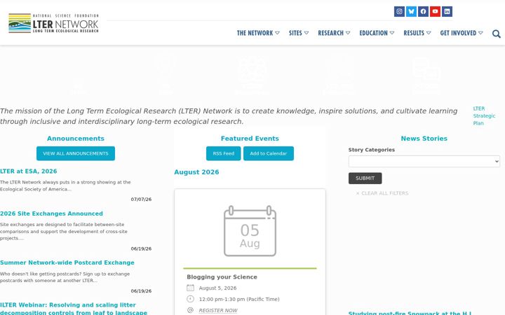 Screenshot of lternet.edu