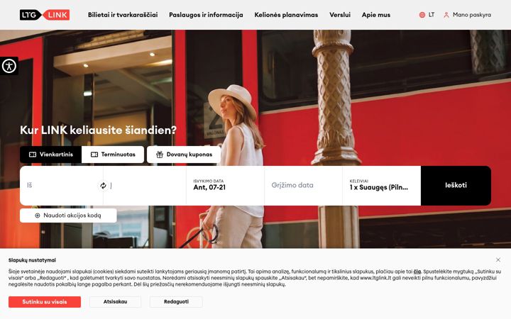 Screenshot of ltglink.lt