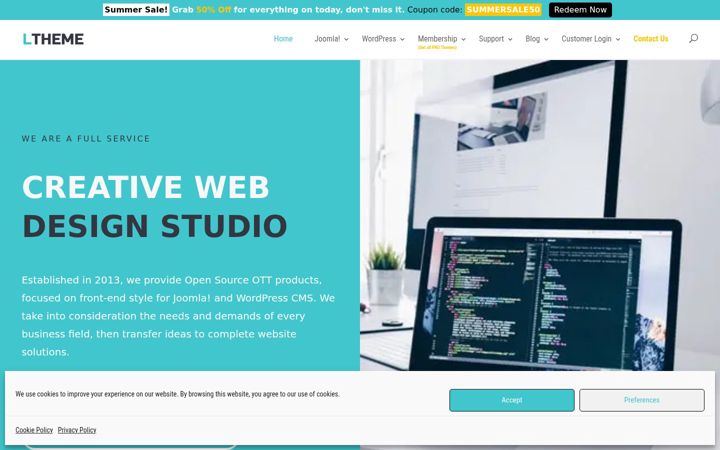 Screenshot of ltheme.com