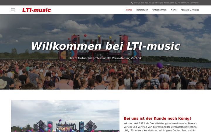 Screenshot of lti-music.com
