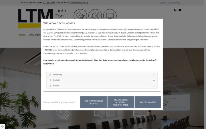 Screenshot of ltm-online.de
