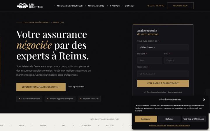 Screenshot of ltmcourtage.fr