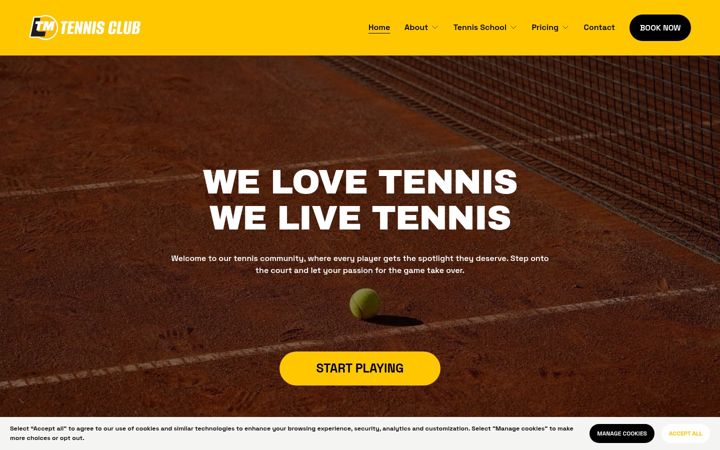 Screenshot of ltmtennis.com