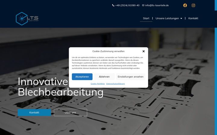 Screenshot of lts-laserteile.de