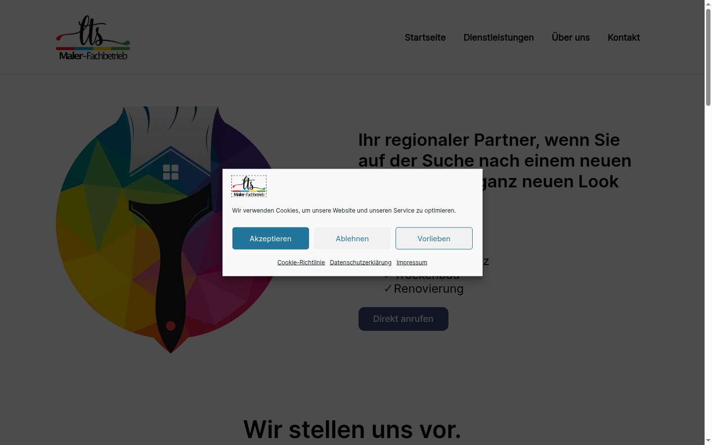 Screenshot tal-banner tal-kunsens muri qabel kwalunkwe interazzjoni