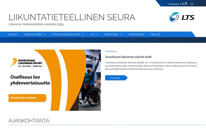 Screenshot of lts.fi