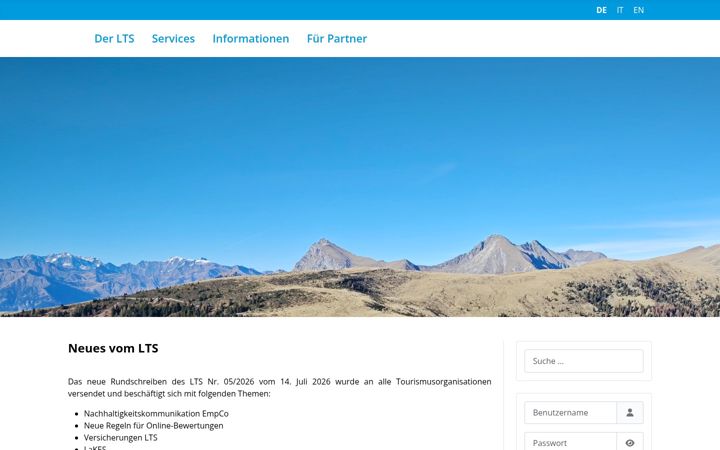 Screenshot of lts.it