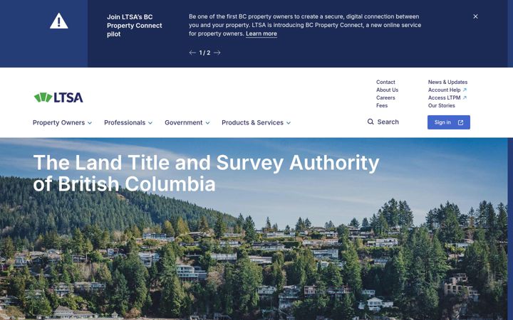 Screenshot of ltsa.ca
