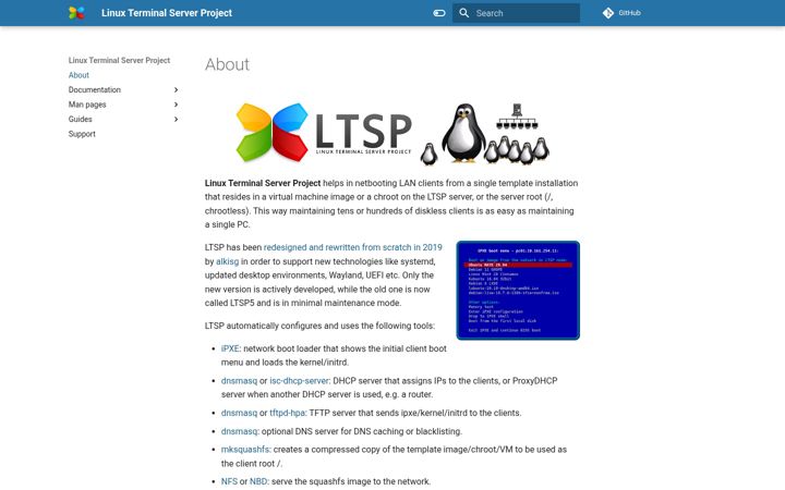 Screenshot of ltsp.org
