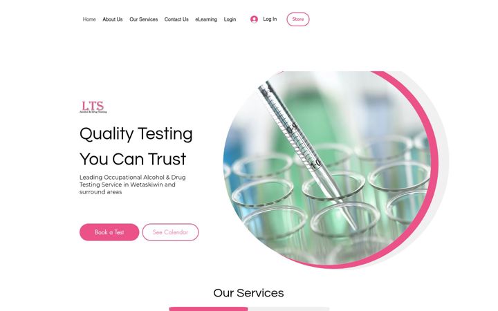 Screenshot of ltstesting.com