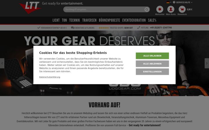 Screenshot of ltt-versand.de