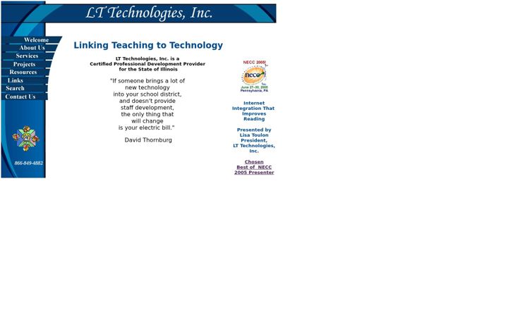 Screenshot of lttechno.com