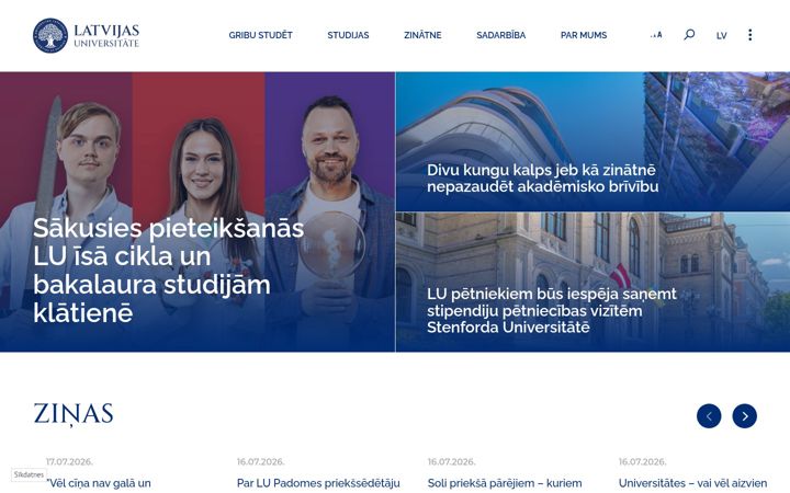 Skjámynd af lu.lv