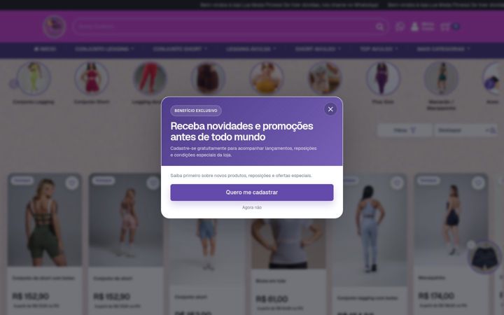 Screenshot of luamodafitness.com.br