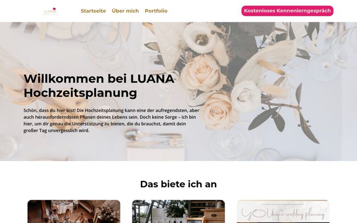 Screenshot of luana-hochzeitsplanung.de