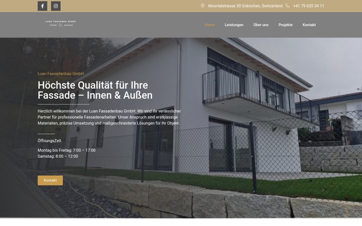 Screenshot of luanfassadenbaugmbh.ch