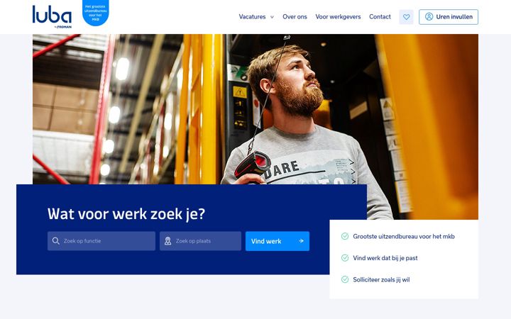 Screenshot of lubaprocestechniek.nl