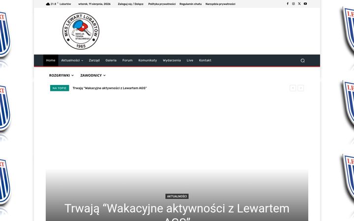 Screenshot of lubartowskitenis.pl