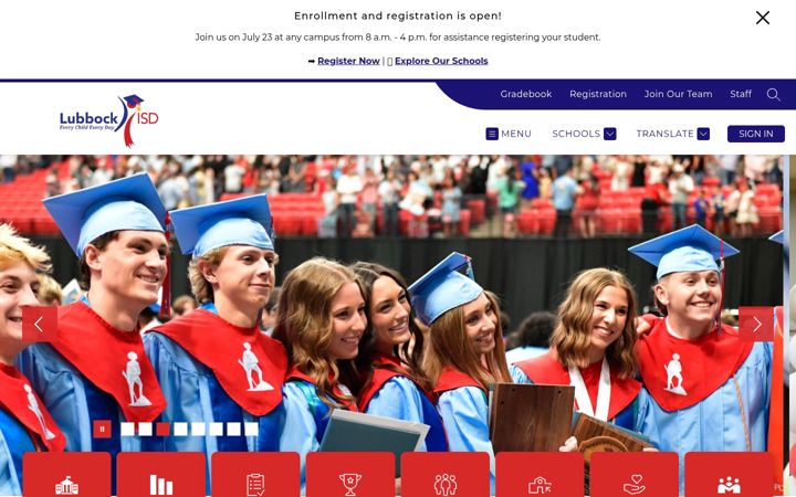 Screenshot of lubbockisd.org