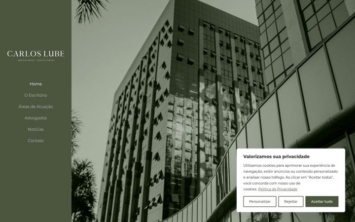 Screenshot of lubeadvogados.com.br