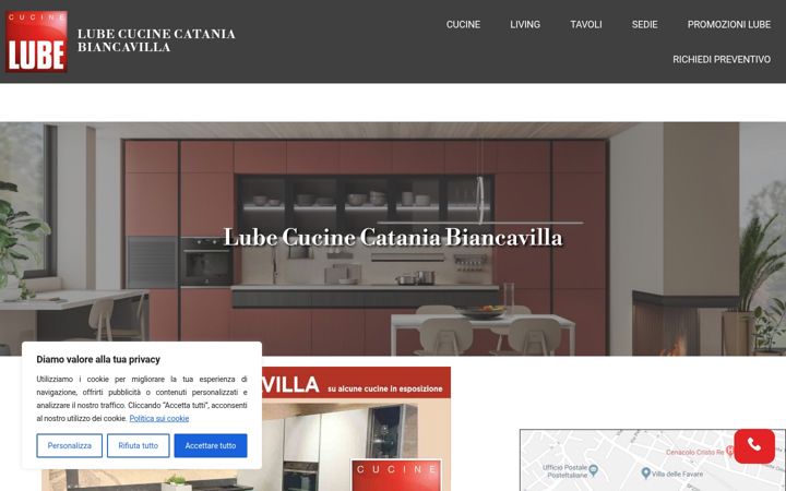 Screenshot of lubebiancavillacatania.com