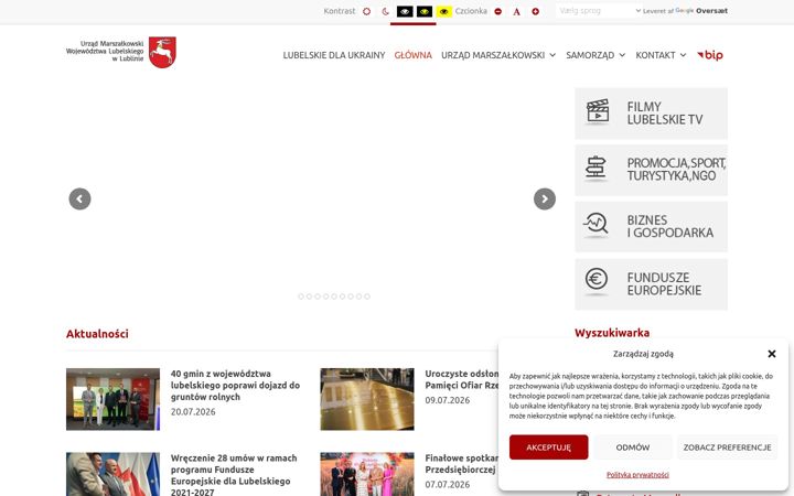 Screenshot of lubelskie.pl