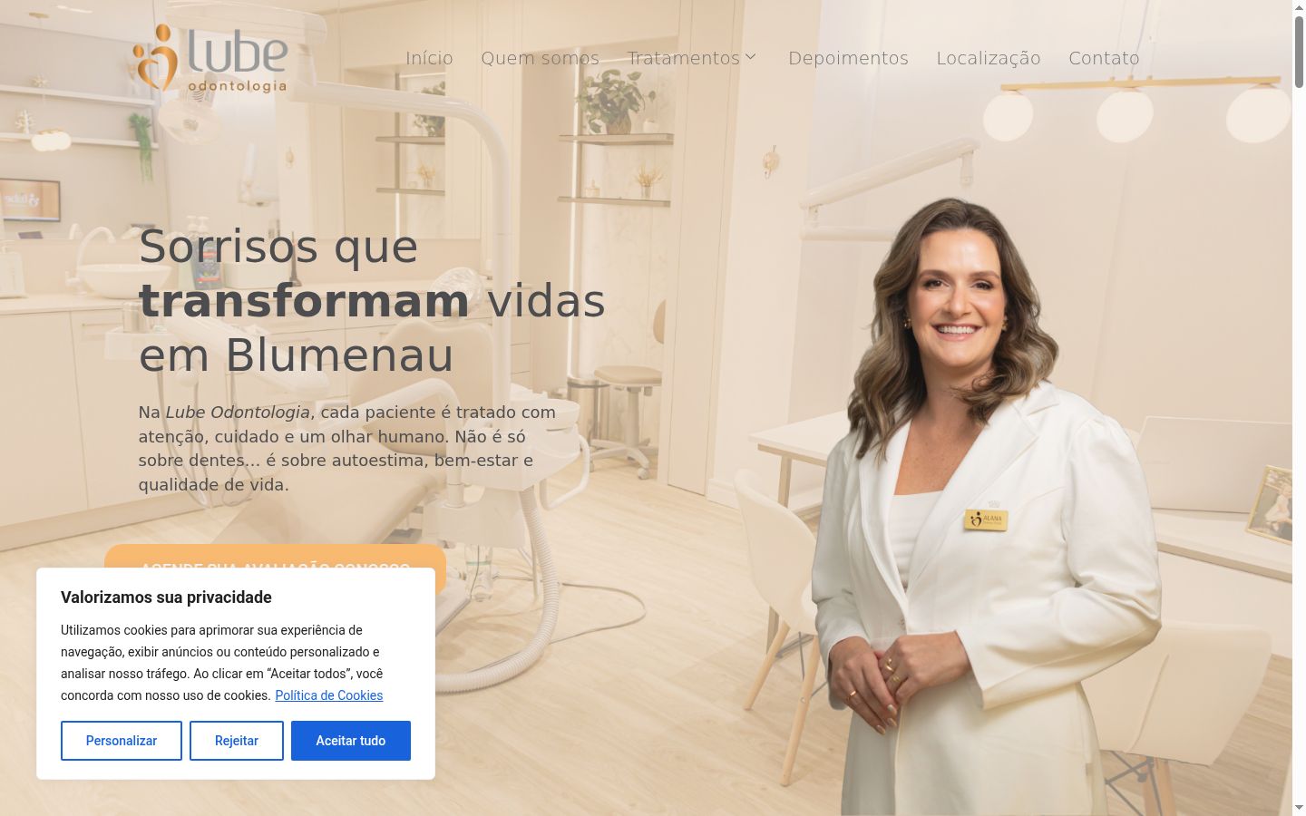 Skjermbilde av samtykkebanneret slik det vises før noen interaksjon