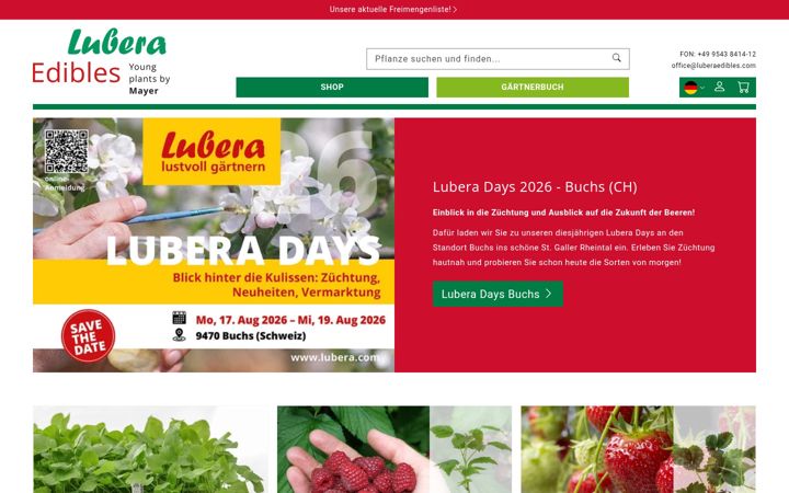Screenshot of luberaedibles.com