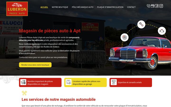 Screenshot of luberon-pieces-auto.fr