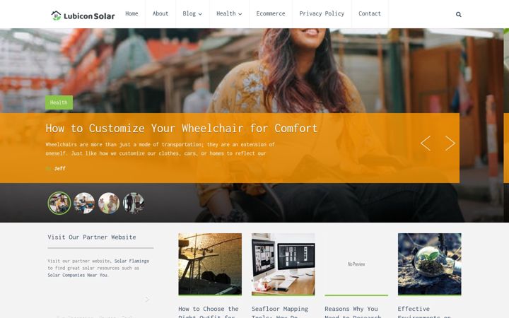 Screenshot of lubiconsolar.ca