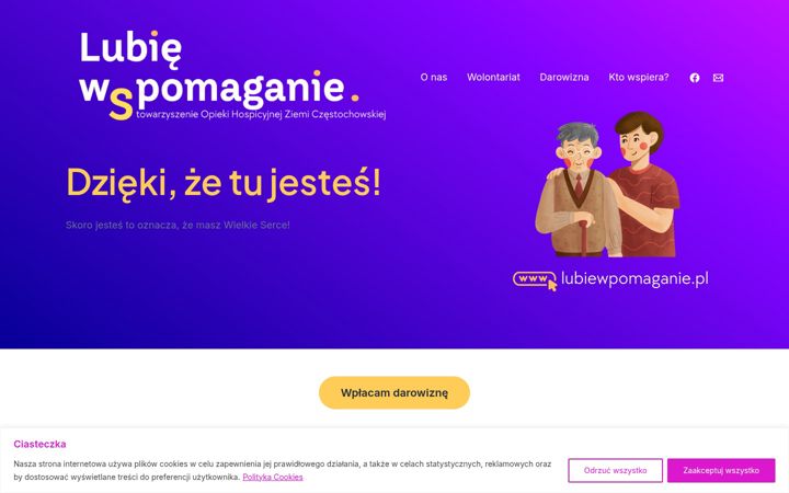 Screenshot of lubiewpomaganie.pl