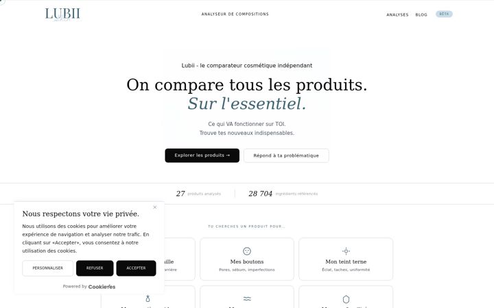 Screenshot of lubii.fr