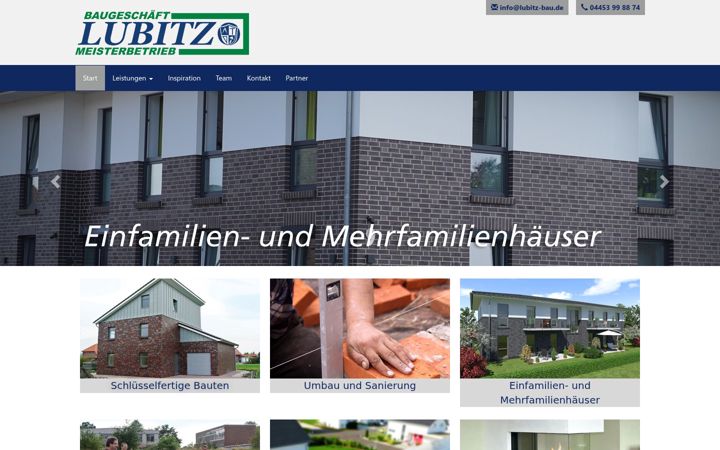 Screenshot of lubitz-bau.de
