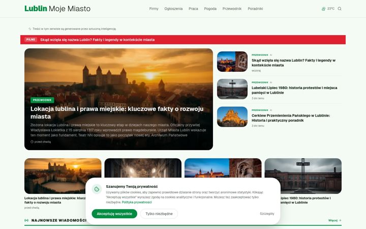 Screenshot of lublinmojemiasto.pl