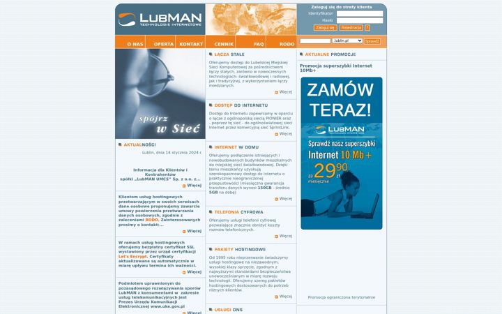 Screenshot of lubman.pl