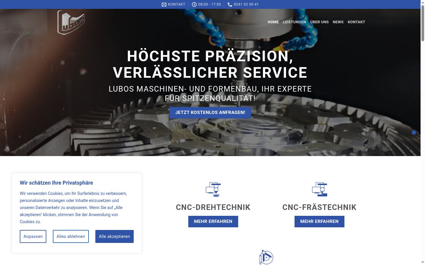 Screenshot of the consent banner shown before any interaction