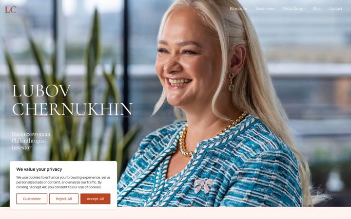 Screenshot of lubovchernukhin.co.uk