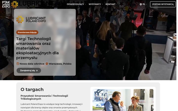 Screenshot of lubricantpolandexpo.com