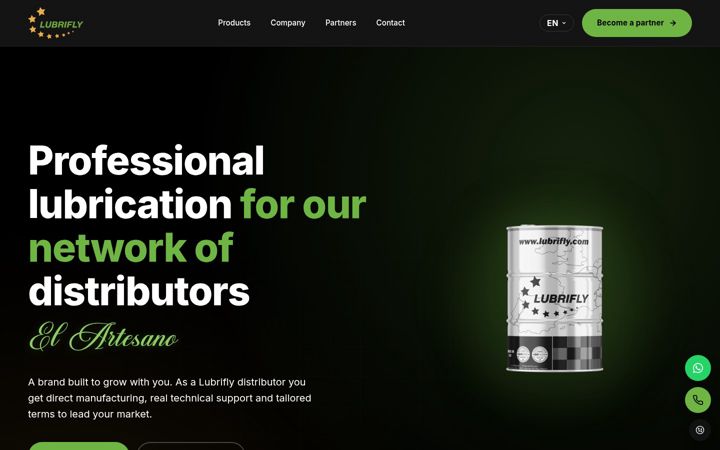 Screenshot of lubrifly.com