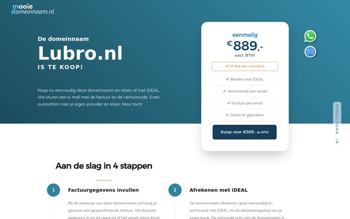 Screenshot of lubro.nl