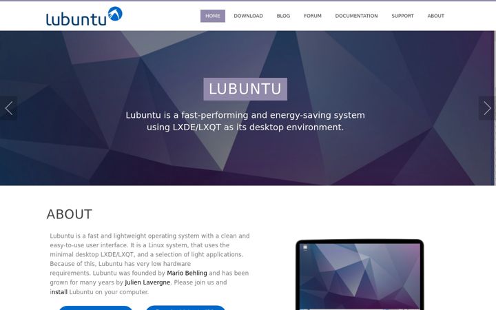 Screenshot of lubuntu.net