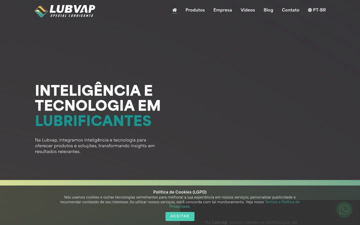 Screenshot of lubvap.com.br
