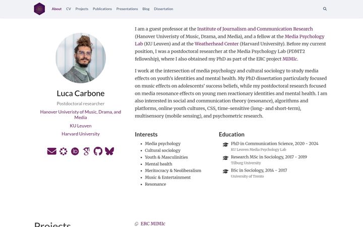 Screenshot of lucacarbone.com