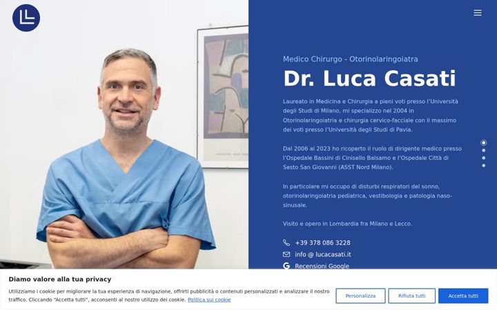 Screenshot of lucacasati.it
