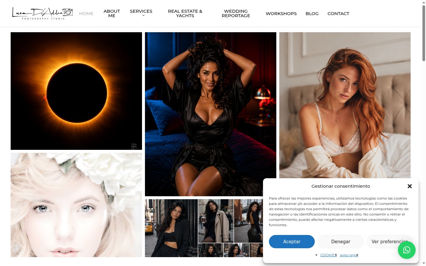 Screenshot del banner di consenso mostrato prima di qualsiasi interazione