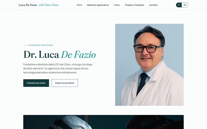 Screenshot of lucadefazio.com