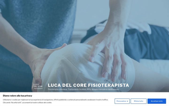 Screenshot of lucadelcorefisioterapista.it