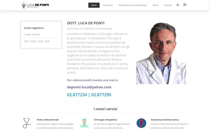 Screenshot of lucadepontiortopedico.it